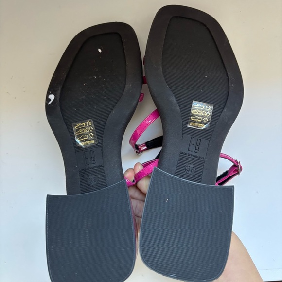 E8 By Miista Rosalyn Pink Leather Sandals Sz 38/8 - Picture 8 of 9